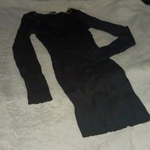 Elegant Black Long Sleeve Dress